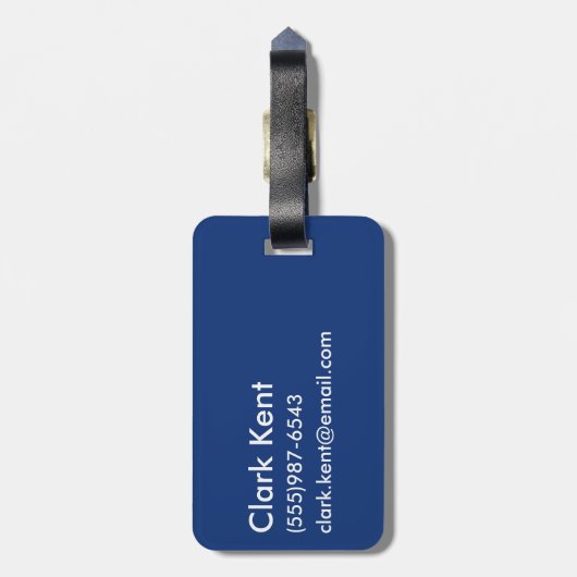 Superman S-Shield | Zwarte omtrek van de boomgaard Bagagelabel (Achterkant verticaal)