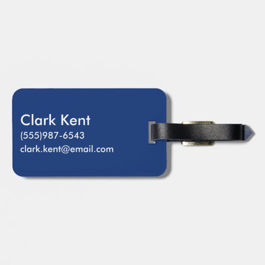Superman S-Shield | Zwarte omtrek van de boomgaard Bagagelabel (Achterkant horizontaal)