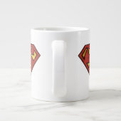 Superman S-Shield | Zwarte omtrek van de boomgaard Grote Koffiekop (Achterkant)