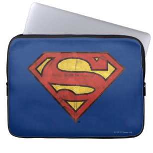 Superman S-Shield   Zwarte omtrek van de boomgaard Laptop Sleeve