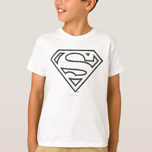 Superman S-Shield | Zwarte omtrek van de boomgaard T-shirt (Voorkant)