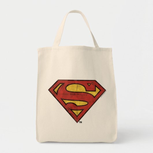 Superman S-Shield | Zwarte omtrek van de boomgaard Tote Bag (Voorkant)