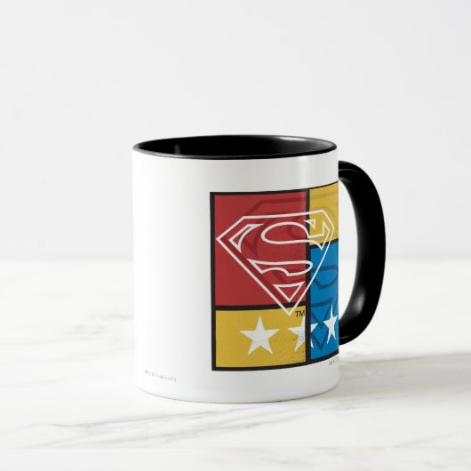 Superman Shield met sterren Mok (Voorkant rechts)
