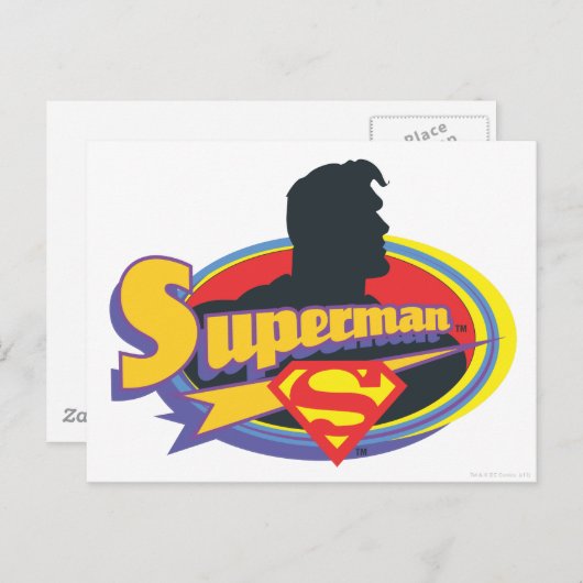Superman Silhouette Briefkaart (Voorkant / Achterkant)