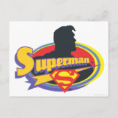 Superman Silhouette Briefkaart (Voorkant)