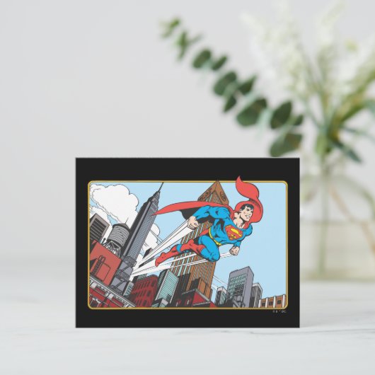Superman & Skyscrapers Briefkaart (Staand voorkant)