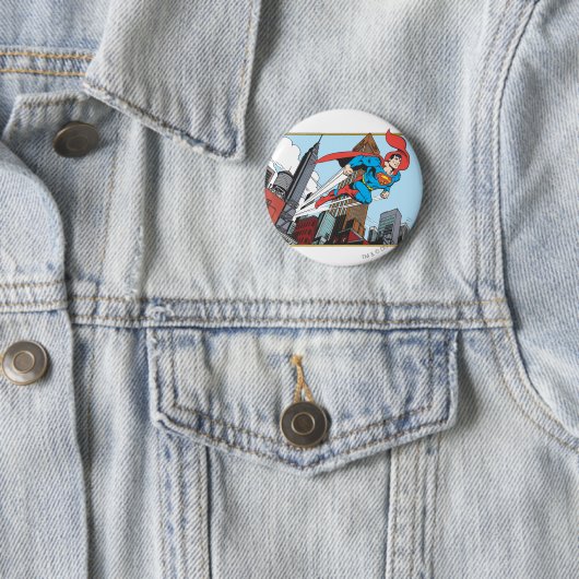 Superman & Skyscrapers Ronde Button 5,7 Cm (In situ)