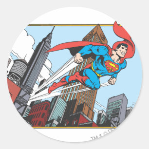 Superman & Skyscrapers Ronde Sticker