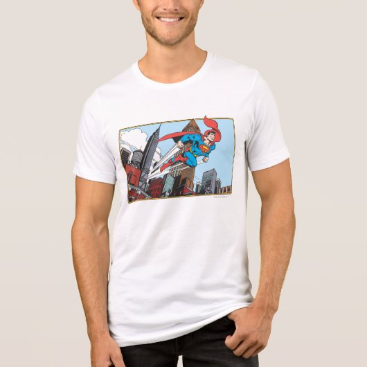Superman & Skyscrapers Tri-Blend Shirt (Voorkant)
