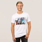 Superman & Skyscrapers Tri-Blend Shirt (Voorkant volledig)