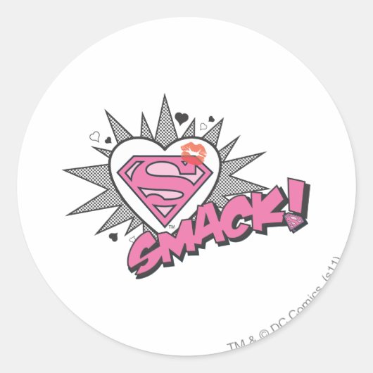 Superman - Smack Ronde Sticker (Voorkant)