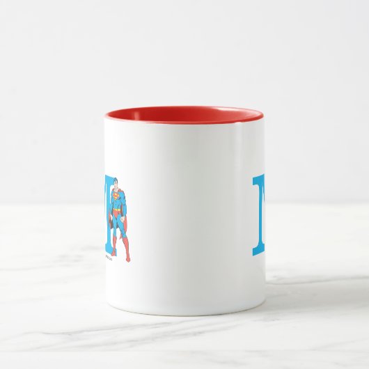 Superman Standing | Uw monogram toevoegen Mok (Midden)