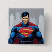 Superman Standing Vierkante Button 5,1 Cm (Voorkant)
