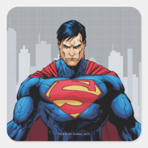 Superman Standing Vierkante Sticker
