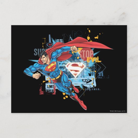 Superman - Stop het Kwaad Briefkaart (Voorkant)