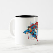 Superman - Stop het Kwaad Tweekleurige Koffiemok (Voorkant links)