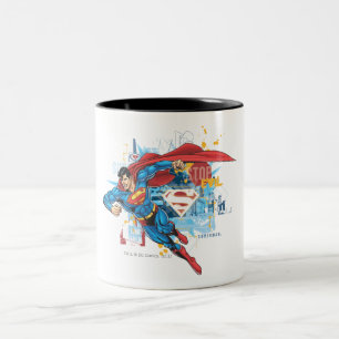Superman - Stop kwaad Tweekleurige Koffiemok
