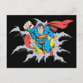 Superman Tears Thru Briefkaart (Voorkant)