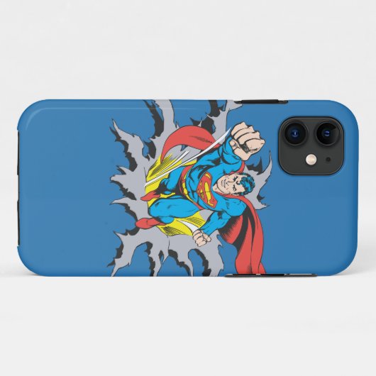 Superman Tears Thru Case-Mate iPhone Case (Achterkant (horizontaal))