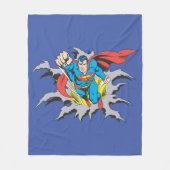 Superman Tears Thru Fleece Deken (Voorkant)