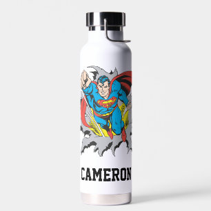 Superman Tears Thru Jouw namen toevoegen Waterfles