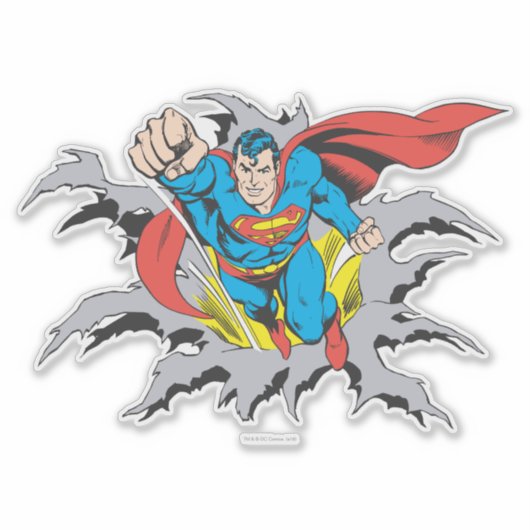Superman Tears Thru Sticker (Voorkant)