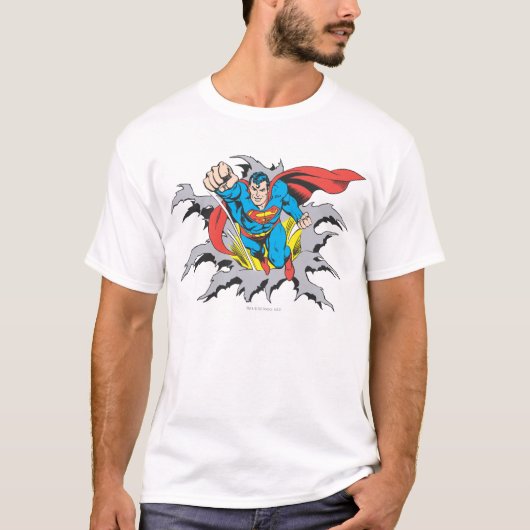 Superman Tears Thru T-shirt (Voorkant)