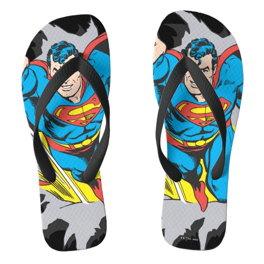 Superman Tears Thru Teenslippers (Voetbed)