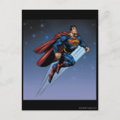 Superman tegen de nachtelijke hemel briefkaart (Voorkant)