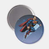 Superman tegen de nachtelijke hemel magneet (Voorkant / Achterkant)