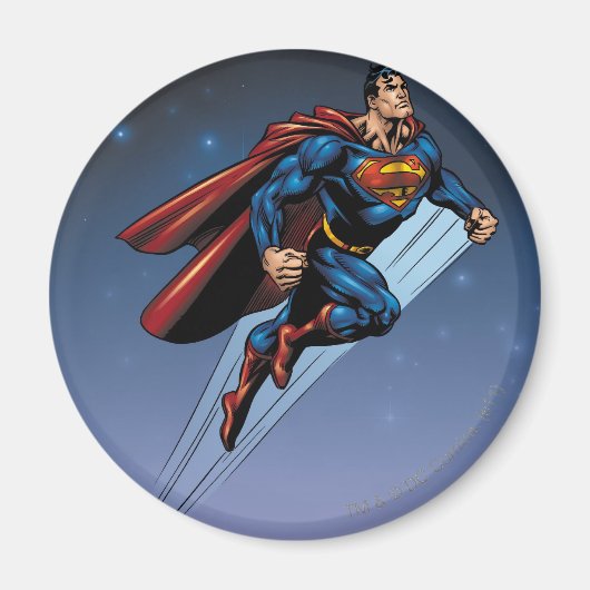 Superman tegen de nachtelijke hemel magneet (Voorkant)