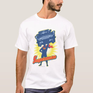 Superman tilt een auto 2 t-shirt