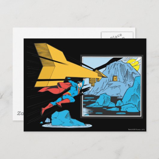 Superman Tunneling in Rock Briefkaart (Voorkant / Achterkant)