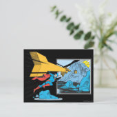 Superman Tunneling in Rock Briefkaart (Staand voorkant)