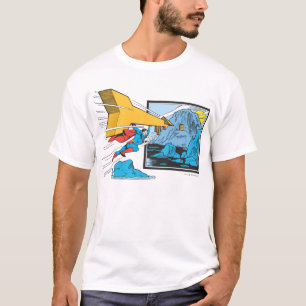Superman Tunneling in Rock T-shirt