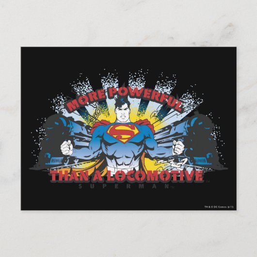 Superman - Twee treinen Briefkaart (Voorkant)