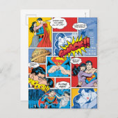 Superman Valentijnsdag| Collage komische boeken Feestdagenkaart (Voorkant / Achterkant)