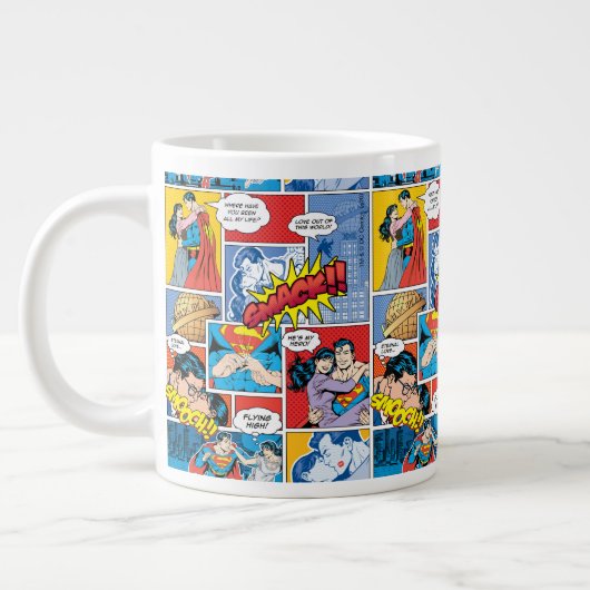 Superman Valentijnsdag | Comic Book Collage Grote Koffiekop (Links)