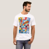 Superman Valentijnsdag | Comic Book Collage T-shirt (Voorkant volledig)