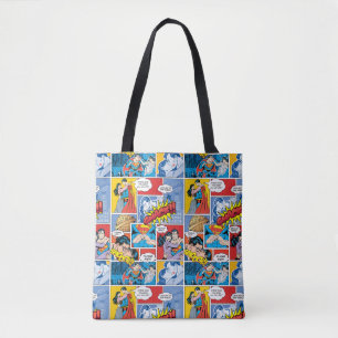 Superman Valentijnsdag Comic Book Collage Tote Bag