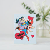 Superman Valentijnsdag | Ik zal je vangen Feestdagenkaart (Staand voorkant)