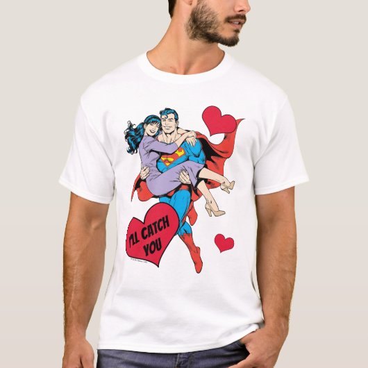 Superman Valentijnsdag | Ik zal je vangen T-shirt (Voorkant)