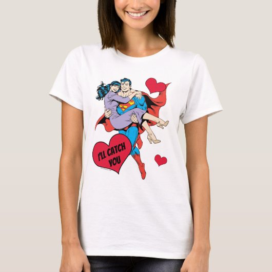 Superman Valentijnsdag | Ik zal je vangen T-shirt (Voorkant)