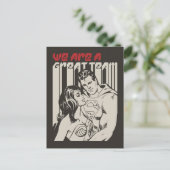 Superman Valentijnsdag| Wij zijn een geweldig team Feestdagenkaart (Staand voorkant)