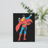 Superman van achteren briefkaart (Staand voorkant)