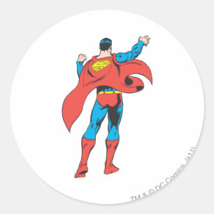 Superman van achteren ronde sticker