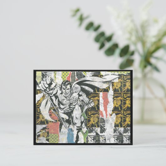 Superman - Verhoog het collage Briefkaart (Staand voorkant)