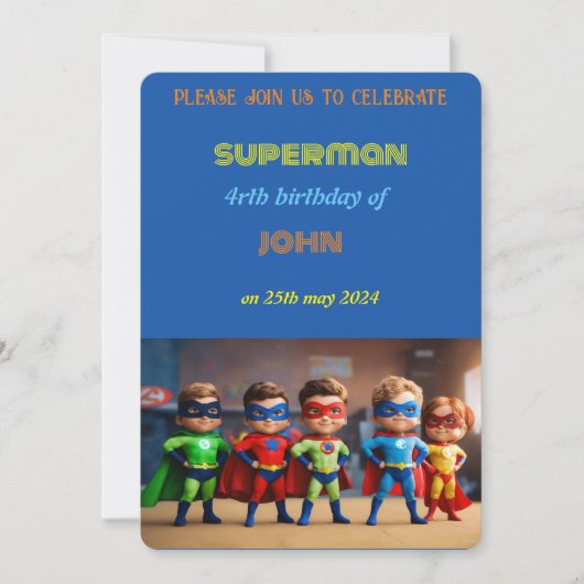 Superman Verjaardag Kaart (Voorkant)