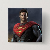 Superman Vierkante Button 5,1 Cm (Voorkant)
