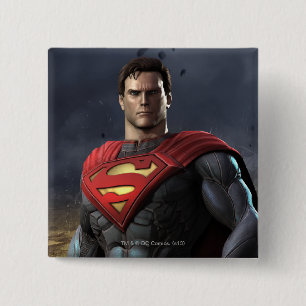 Superman Vierkante Button 5,1 Cm
